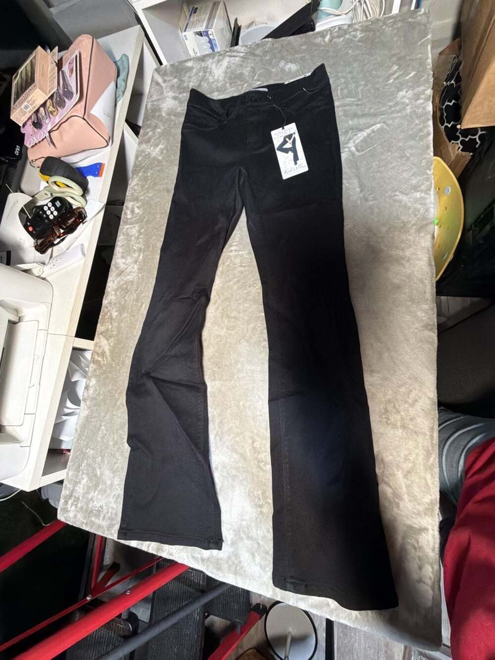 Thread & Others Sculpted Mid Waist Bootcut Pants in Black Size 7/28